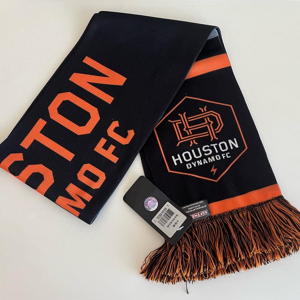 Texas Houston Dynamo Dash MLS Soccer Football Futbol Adidas Scarf NWT